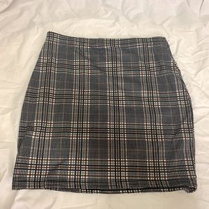 Mini plaid skirt